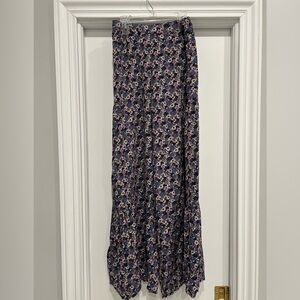 Natural Life flowered pants with flare bottoms